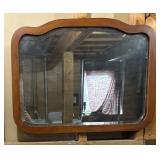 Vintage Wooden Framed Wall Mirror
