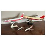 Four Vintage TWA Airplane Figurines