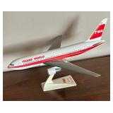 Four Vintage TWA Airplane Figurines