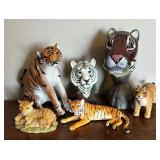 Variety of Tiger Decorative Figurines