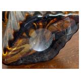 Vintage Murano Style Coin Purse Glass Vase