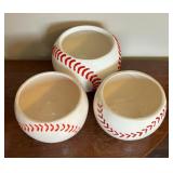 Baseball Figurine Cup, Bowls and Bank