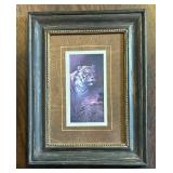 Framed Tiger Motif Print