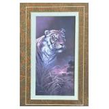 Framed Tiger Motif Print