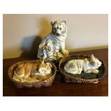 Three Tiger Figurines