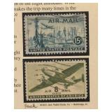 Framed Flight Attendant Stamp Collection