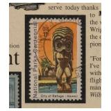 Framed Flight Attendant Stamp Collection