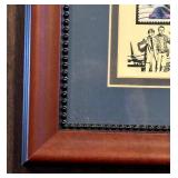 Framed Flight Attendant Stamp Collection