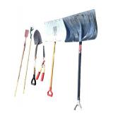 Garage Items Including Shovels, Edger, Tiller and More