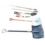 Garage Items Including Shovels, Edger, Tiller and More
