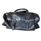 Vintage Italian Leather Large Duffel Style Bag