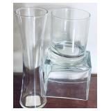 Lot of Decor including Glass Votives, Vases and Candles