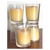 Lot of Decor including Glass Votives, Vases and Candles