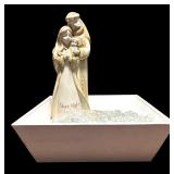 Beautiful Christmas Figurine, Wooden Bowl, and Clear Beads~~Decor for Any Room