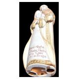 Beautiful Christmas Figurine, Wooden Bowl, and Clear Beads~~Decor for Any Room