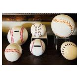 Large Collection of Ceramic Baseball Coin Banks