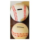 Large Collection of Ceramic Baseball Coin Banks