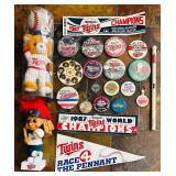 Awesome Minnesota Twins Collectables Including Troll Bobble Head, Buttons, Stickers and More!
