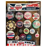 Awesome Minnesota Twins Collectables Including Troll Bobble Head, Buttons, Stickers and More!