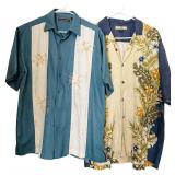Tommy Bahama 100% Silk Button Down and Cubavera Button Down Short Sleeve Shirts