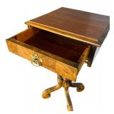 Vintage Petite Accent / End Table with Drawer