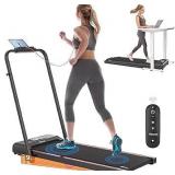 2-in-1 Incline Treadmills for Home, 2.5 HP Compact Walking Pad Under Desk Treadmill with Incline 3%/9%, Remote Control, LED Display, 1-12 km/h Speed Lightweight Treadmill for Home/Office