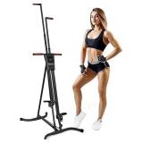 Folded Climbing Cardio Exercise Equipment Vertical Climber Machine Home Gym,Mountain Folded Workout Climbing Stair 350 lbs Weight Capacity 5 Height Adjustable