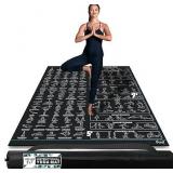 Extra-Large Instructional Yoga Mat with Poses Printed On It - 3X Bigger & 2X Wider than Regular Workout Mats - 150 Illustrated Yoga Poses and Stretches - Wide, Non-Slip, Barefoot Exercise Mat