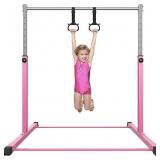 Gymnastics Bar for Kids Ages 3-15 for Home - Steady Steel Construction, Anti-Slip, Easy to Assemble, 3
