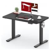 SANODESK Standing Desk Height Adjustable Electric Stand up Desk 40x24 Inches Sit Stand Home Office with Splice Board, Black Frame/Black Top