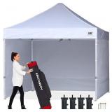 Easy Pop Up Canopy Tent with Sidewalls 10x10 Commercial -Series, White