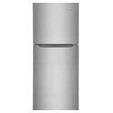 Frigidaire 10.1 Cu. Ft. Compact ADA Top Freezer Refrigerator in Brushed Steel with Electronic Control Panel, Reversible Door Swing, ENERGY STAR