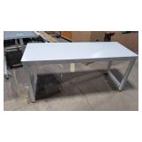 Tribesigns Computer Desk, 63 inch Large Office Desk Computer Table Study Writing Desk for Home Office, White