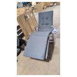 GOLDSUN Aluminum Outdoor Folding Reclining Lounge Chair (Grey, Single)