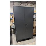 Transport Series Mobile Storage Cabinet with Wheels, Adjustable Shelves, 230lb Capacity, 24" Depth x 36" Width x 78" Height, Black