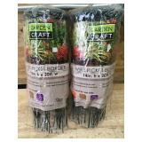 Lot of 2 Rolls of - Garden Craft Wire Picket Border 14"Hx20