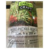 Lot of 2 Rolls of - Garden Craft Wire Picket Border 14"Hx20