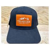 (7) Traeger Logo Black Curved Brim Hat