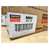 SIMPSON STRONG-TIE Lot of 4 Boxes of-  HH4 Header Hangers