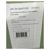 Zinus 8" Green Tea Memory Foam Short Queen Sized Mattress 04232542.80