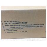 Zinus 3" Green Tea Cooling Gel Memory Foam Zoned Support Mattress Topper Twin Size 04232518.34