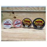 (2) OTape All Duct Tape 2 X 45yds and (2) Tape It Power Duct Tape