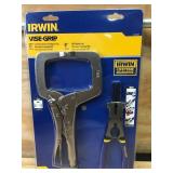 Irwin Wise-Grip 11" Locking C Clamp and 8" MIG Welding Plier Set 04242512