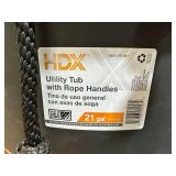(5) HDX 21 Gal. Utility Tub Storage Tote with Rope Handles