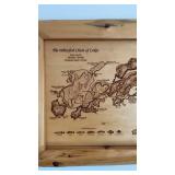 Rustic Framed Wood-Burned Map of The Whitefish Chain of Lakes, Minnesota