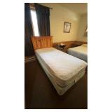 Twin Hardwood Headboard and Mattress Set