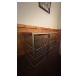 Pair of Metal Frame Storage Units with Wooden Top