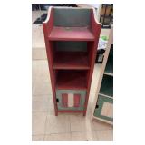 Pair of Rustic Painted Wooden Bookshelves