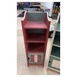 Pair of Rustic Painted Wooden Bookshelves