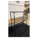 Heavy-Duty Black Wire Shelving Unit with 4 Shelves
